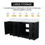 Meuble-lavabo autoportant de 60 pouces avec double lavabo en résine
