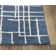 Tapis bleu en laine touffeté à la main Kaddy