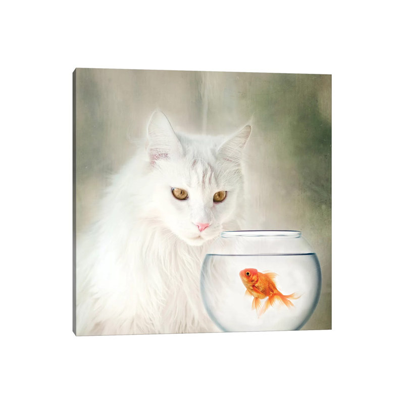 Lola Fish Bowl by Karen Burke - Wrapped Canvas Print, 45.72 cm H x 45.72 cm W