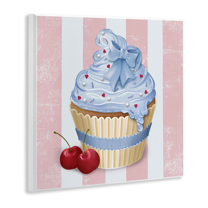 Plaque murale pastel Cupcake & Cherries, design par Lori Mosley