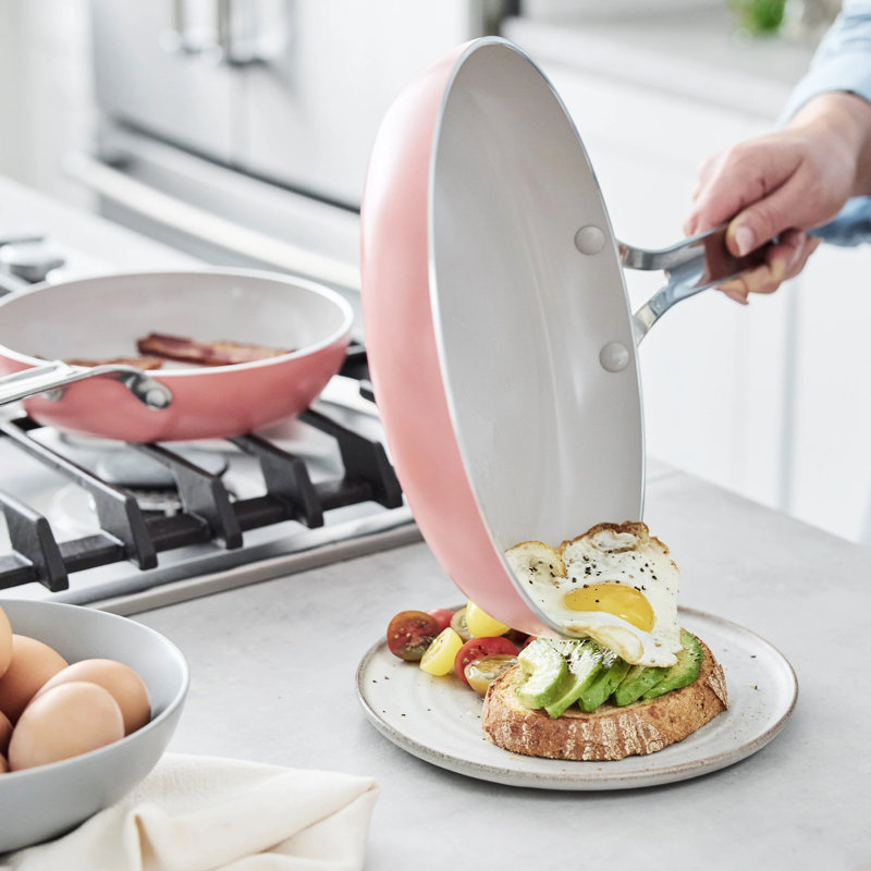 GreenPan Nova 2 Piece Frypan Set, Coral