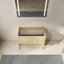 Armoire de meuble-lavabo 36 po - Structure en bois d'ingénierie avec 2 portes à fermeture douce et grande capacité de rangement en chêne