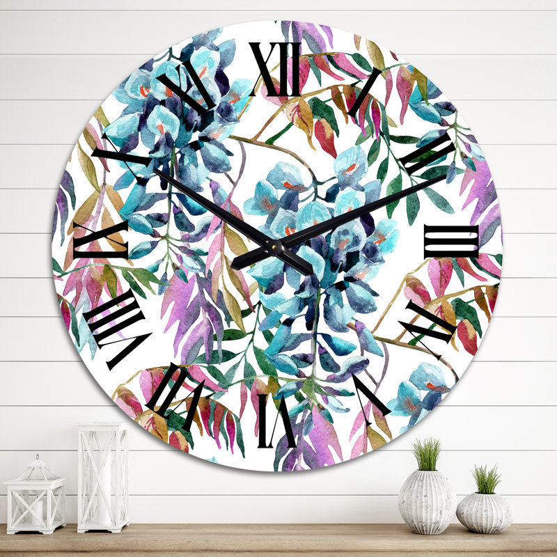 Horloge murale Wisteria, Surdimensionné