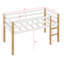 Lit simple mezzanine Base de lit mezzanine basse avec garde-corps et échelle