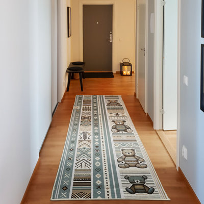 Machine Printed 229cm X 79cm Area Rug