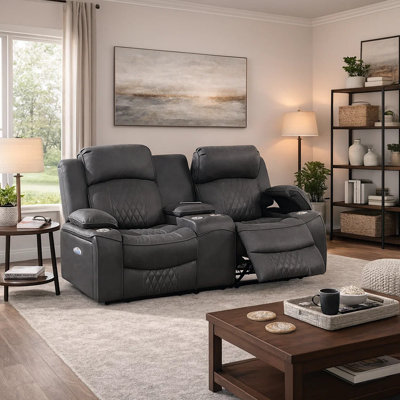Jetter 71'' Faux Leather Power Reclining Loveseat