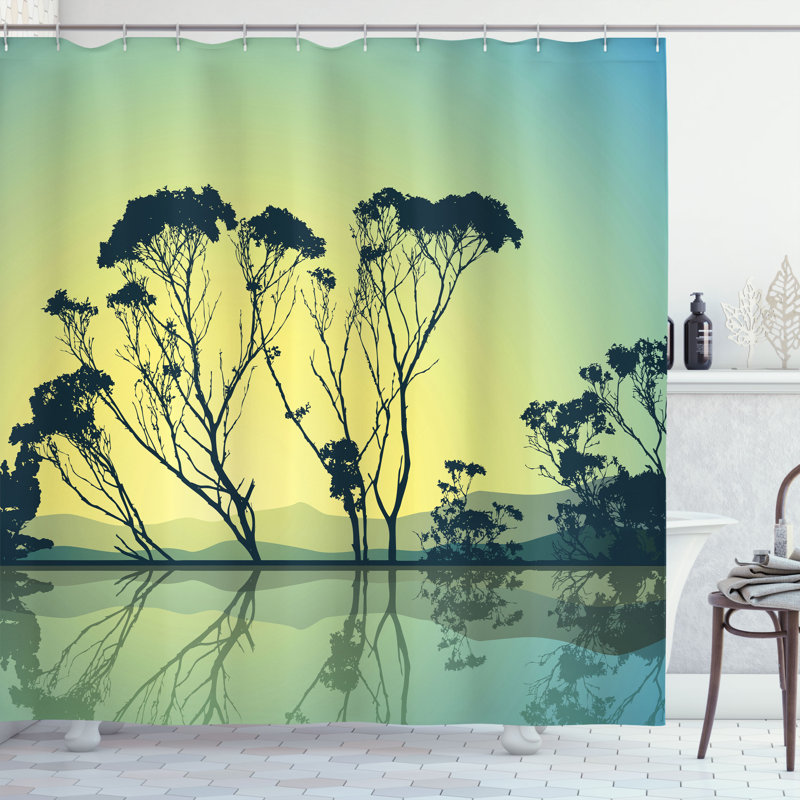 Shower Curtain with Hooks Included, 84" H x 69" W