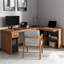 Bureau de direction brun en L en bois massif avec 1 tiroir-1257671272-1257671274