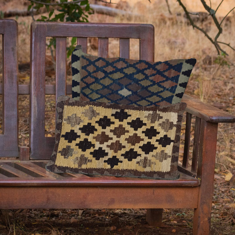 Dusek Indoor / Outdoor Geometric Rectangular Cushion Cover