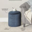 Kellswater 41cm Wide Round Solid Colour Standard Ottoman with Storage-558327415