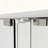 Modern Glass Display Cabinet with LED Lights and Casters