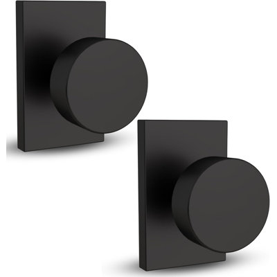 Poignées de porte intérieures réversibles avec rosette rectangulaire Mega Handles Laura pour portes, garde-manger et garde-robes françaises | Finition moderne en acier inoxydable