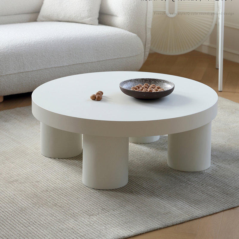 Cream style creative round coffee table