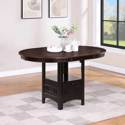 Table au fini châtaigne, extensible, structure élégante, aspect bois naturel, table à manger 4 personnes, brun moyen, piètement stable, 4 places assises