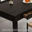 86.61" Black Rectangular Solid Wood Dining Table