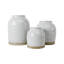 Vase de table en porcelaine blanc cassé Boggs-603778950