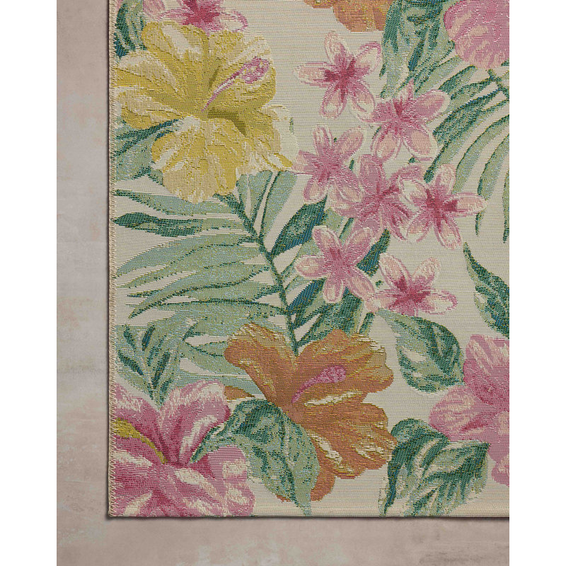 Tapis ivoire / lever de soleil Loloi, Rectangle 3 pi 11 po x 5 pi 11 po