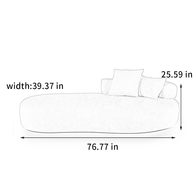 Fauteuil en chenille courbé, Orienté à droite