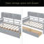 Lit de jour simple, support en lattes de bois, avec tablettes de chevet et deux tiroirs-731023970