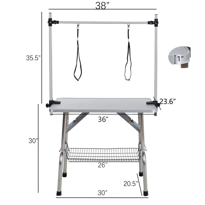 Pet Grooming Table (Silver Gray)