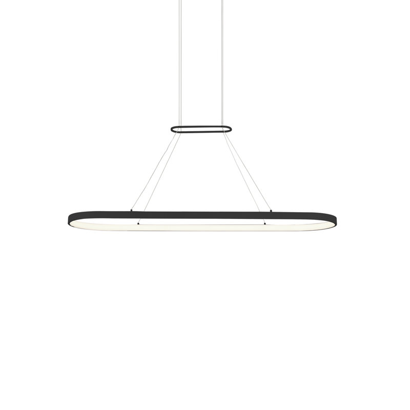 Eerie Pendant Light, 122.76" H x 47.25" W x 12.5" D, Black