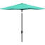 Parasol de 6,5 pi x 10 pi pour patio, film de protection, manivelle et inclinaison réglable, parasol d'extérieur rectangulaire bleu sarcelle, protection et inclinaison