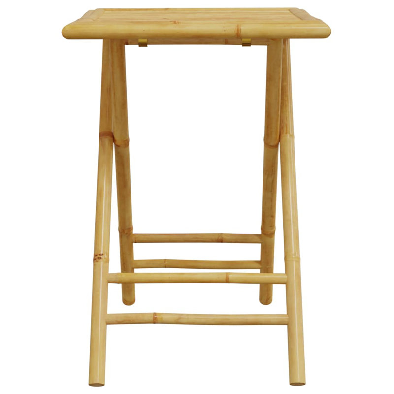 Folding Garden Table Bamboo, 75cm H x 55cm L x 55cm W