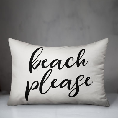 Textual Outdoor Throw Pillow