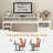 Computer Desk with 2 Drawers, Monitor Stand - Home Office Workstation-48322822-48322827