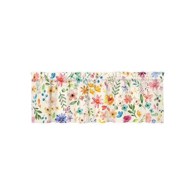 Kbndieu 2D Printed Kitchen Curtain Short Panels Washable Decorative Window Curtains for Kitchen
