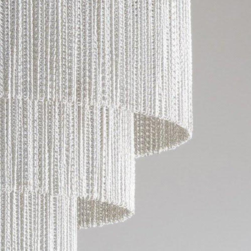 Lustre rond en fer clair, Nickel poli, Chrome poli, 28” Dia x 42" Height