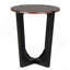 ACACIA SOLID WOOD SIDE TABLE,BROWN & BLACK COLOR
