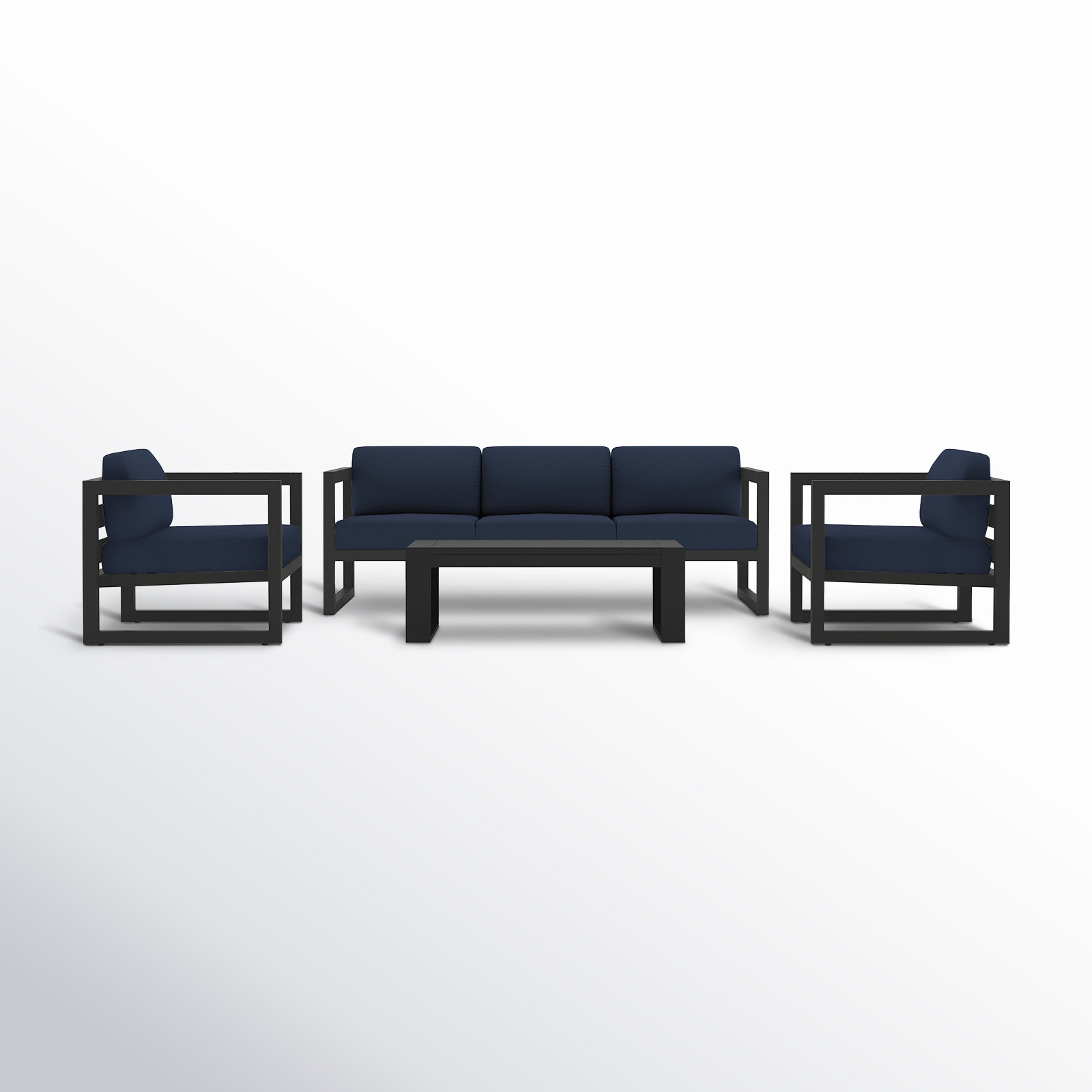 Avion 5 - Person Patio Conversation Set with Cushions, Spectrum Indigo Sunbrella®
