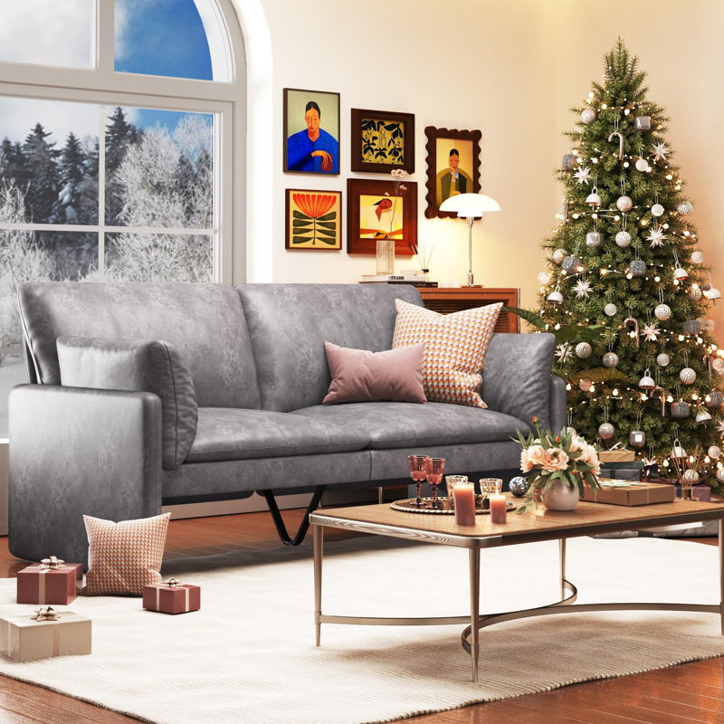 Shellene 2 Seater Teddy Sofa, Grey