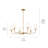 6 - Light Steel Dimmable Classic / Traditional Chandelier-1433420319
