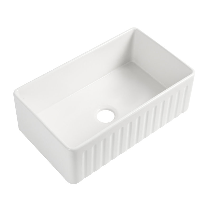 36" L X 20" W Sink With Grid And Strainer - Heat, Stain, Scratch, Rust Reversible, Large Basin, Deep Grand Basin Capacity, Versatile
