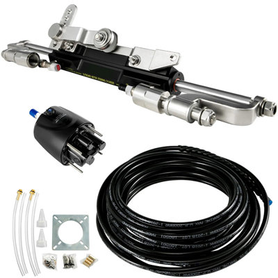 Hydraulic Outboard Steering Kit 300HP Set of Helm Pump/Cylinder for Marine Boat Steering System