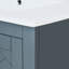 Meuble-lavabo de 30 po avec lavabo en céramique - bois massif bleu et 3 tiroirs-1919554695