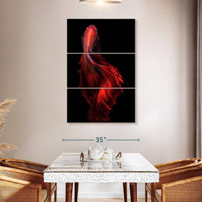 Brampt Bright Red Betta Fish