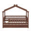Wooden House Bed With Trundle-351713181-351713182