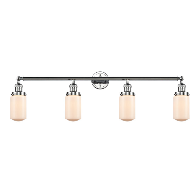 Éclairage pour salle de bain 3 lumières Saroyan, Blanc mat, Chrome poli, Ampoule non incluse