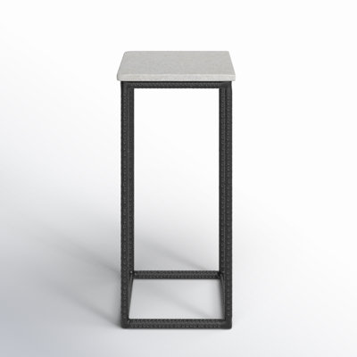 Maikel 21.5'' Tall Genuine Marble Frame End Table