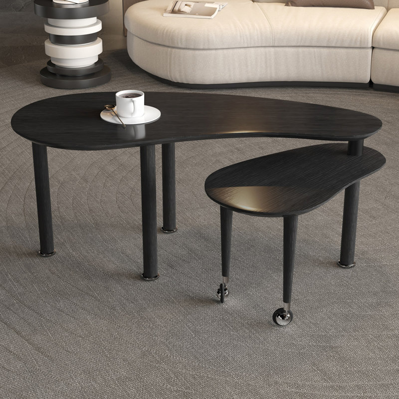 Table basse rotative à 360 degrés, Noir