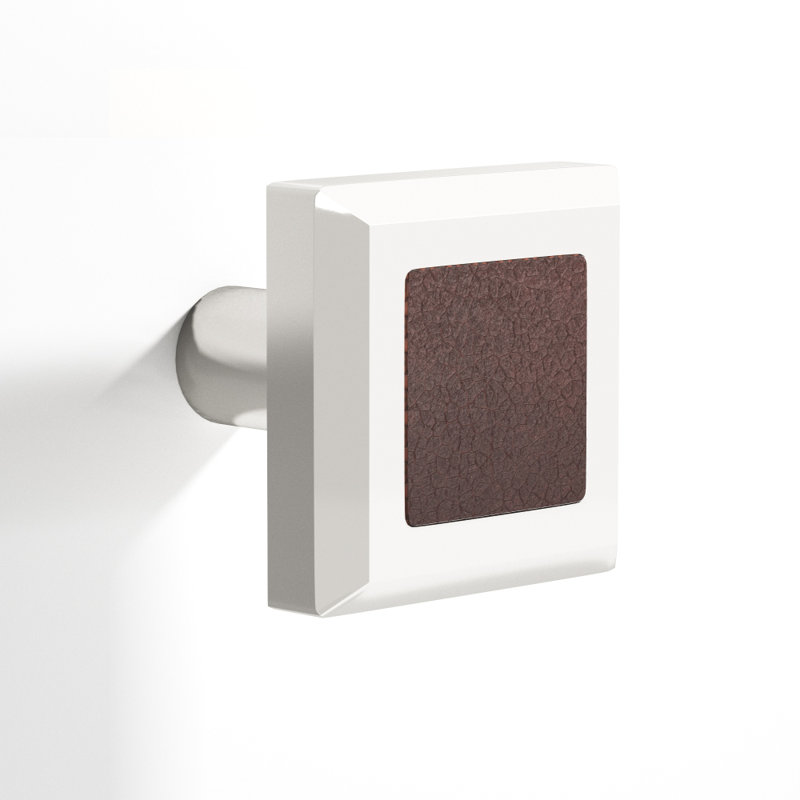 1.25'' Length Square Knob, Shagreen Caviar