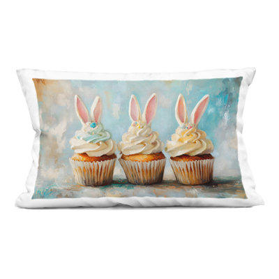 Coussin Pastel Bunny Ear Cupcakes