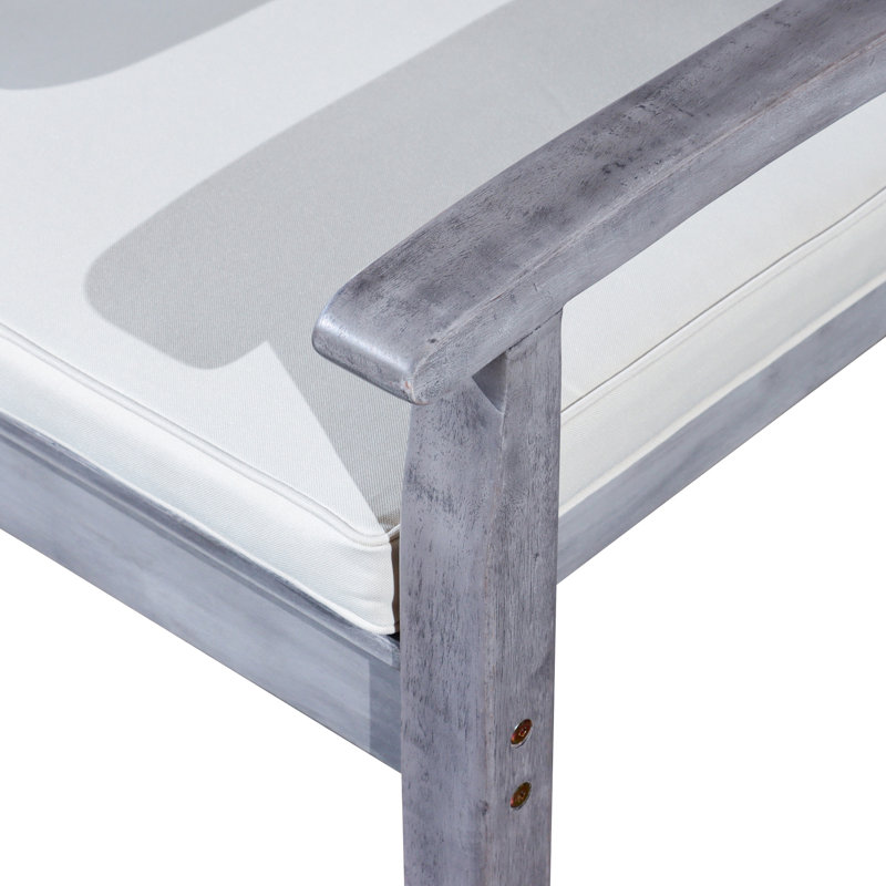 Chaises de salle à manger d'extérieur en bois massif (de 2) - Gris argenté pour 2 personnes avec - et caractéristiques