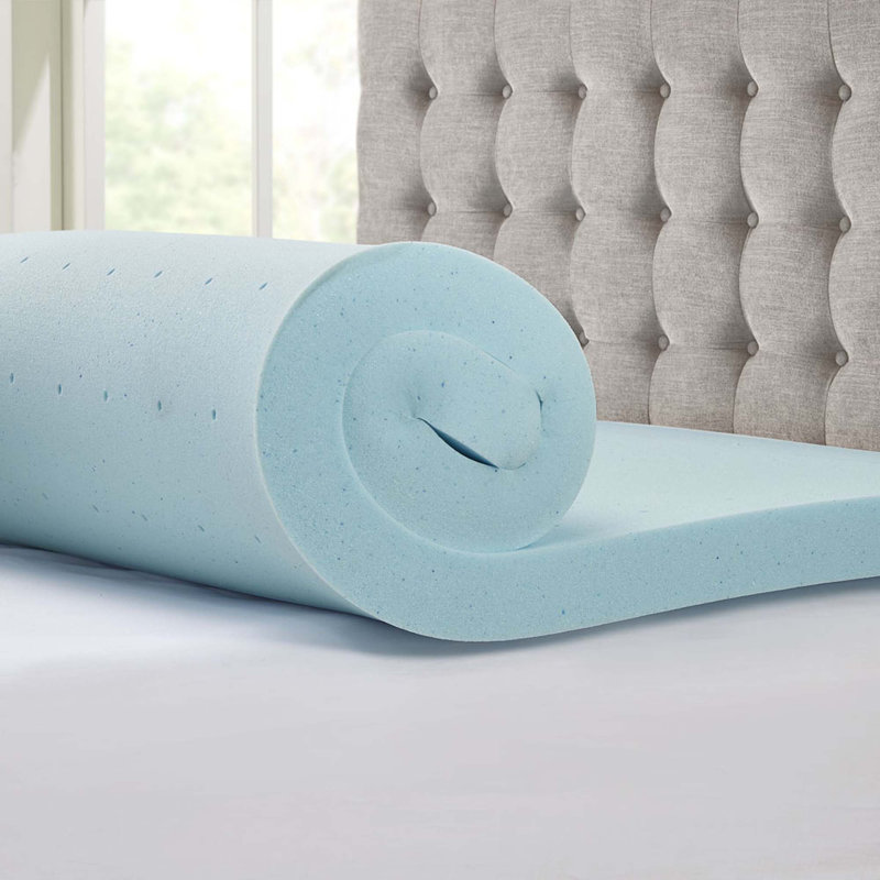 Hypoallergenic 3-Inch Cooling Gel Memory Foam Mattress Topper With Removable And Washable Cooling Cover, Twin XL