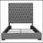 Copper Grey Tufted Upholstered Panel Bed-1763064160