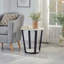 Table de bout ronde contemporaine avec tablette