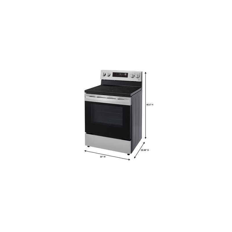LG 6.3 cu ft. Smart Wi-Fi Enabled Freestanding Electric Range with EasyClean, 30"